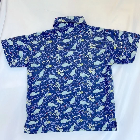 JACADI PARIS VINTAGE Gently Worn Boy’ Short Sleeve Shirt Button Down S 2 (88CM) - Picture 4 of 11